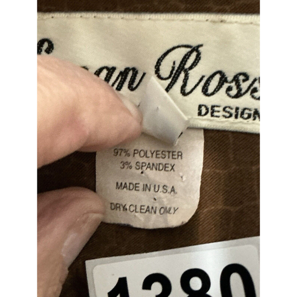 Womans Susan Ross Design Size 12 Brown Button Up Velour Long Coat - Picture 5 of 9